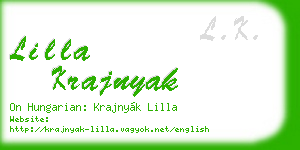 lilla krajnyak business card